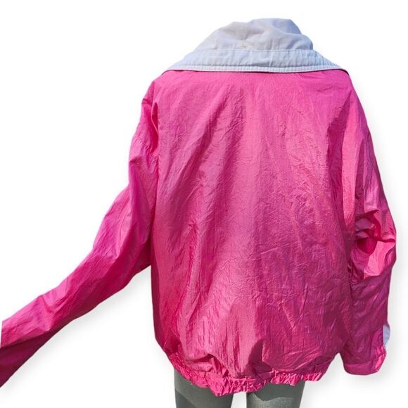 Vintage 80s Pink Nylon Windbreaker Jacket - Picture 7 of 12